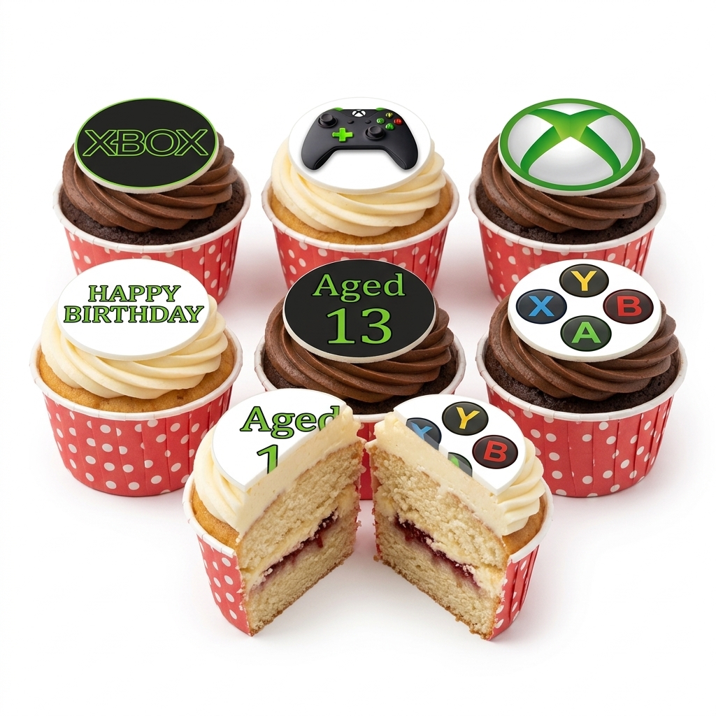 Xbox Gaming Birthday Cupcakes