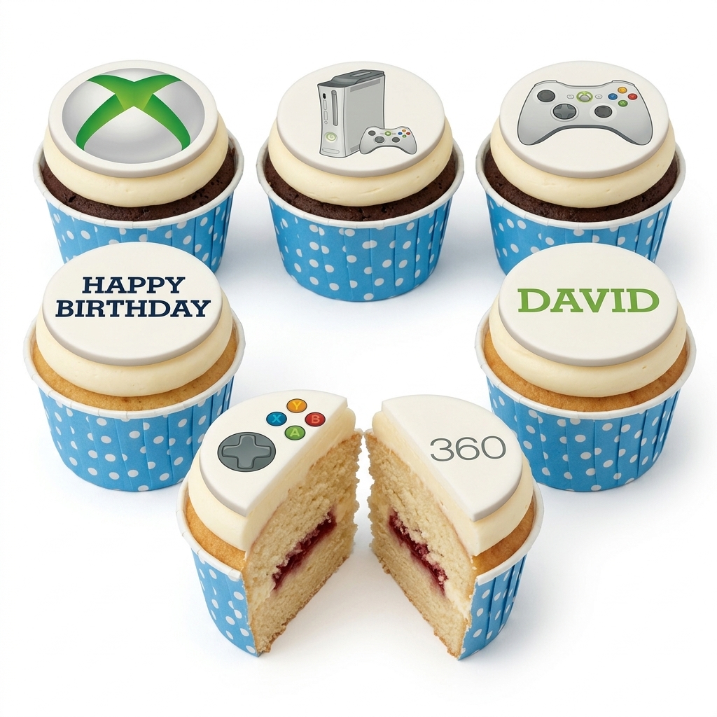 Xbox Gaming Birthday Cupcakes