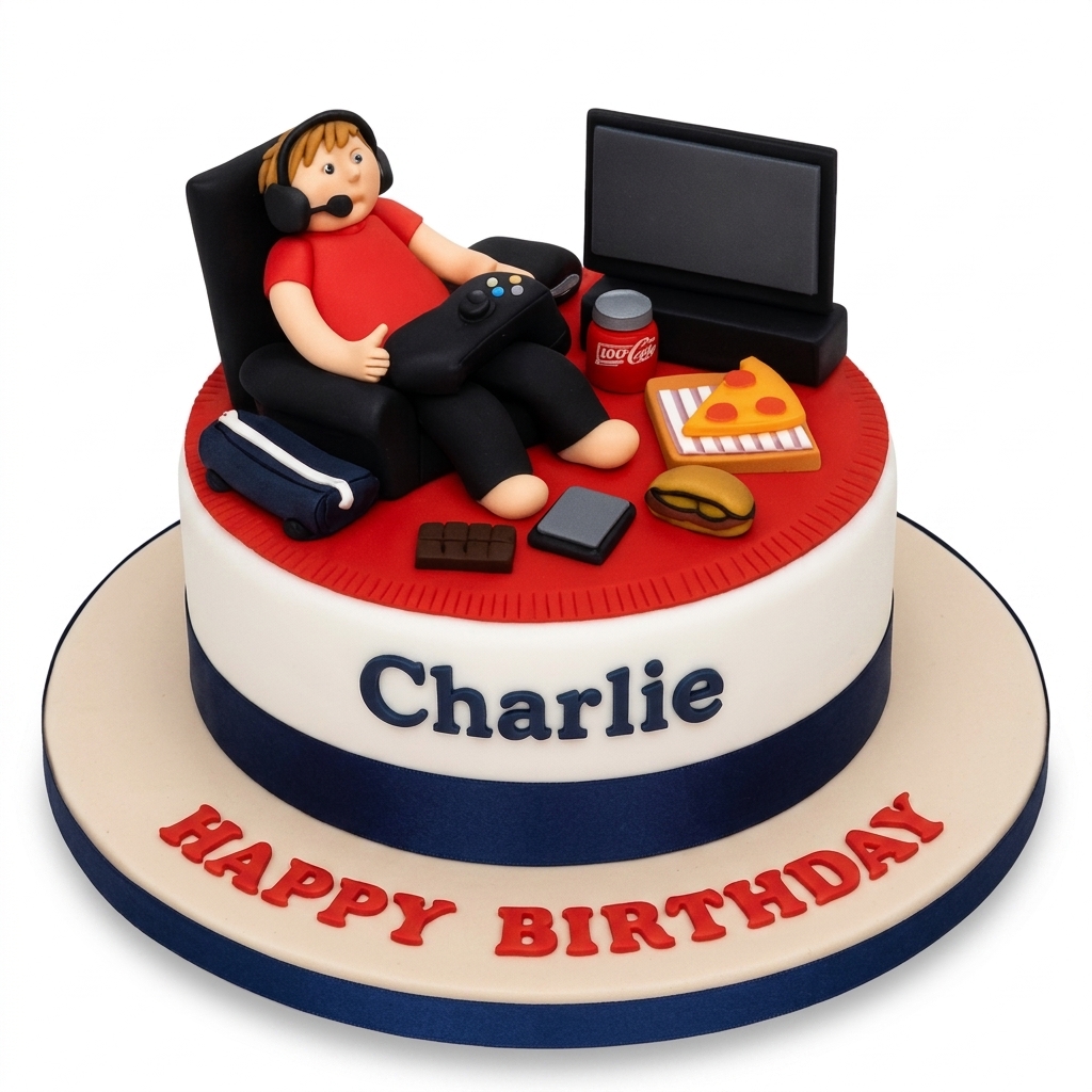 Gaming Theme Birthday Cake