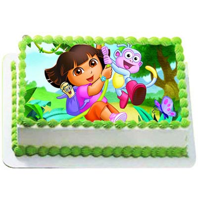 Dora Two Tier Theme Cake – Magic Bakers, Delicious Cakes
