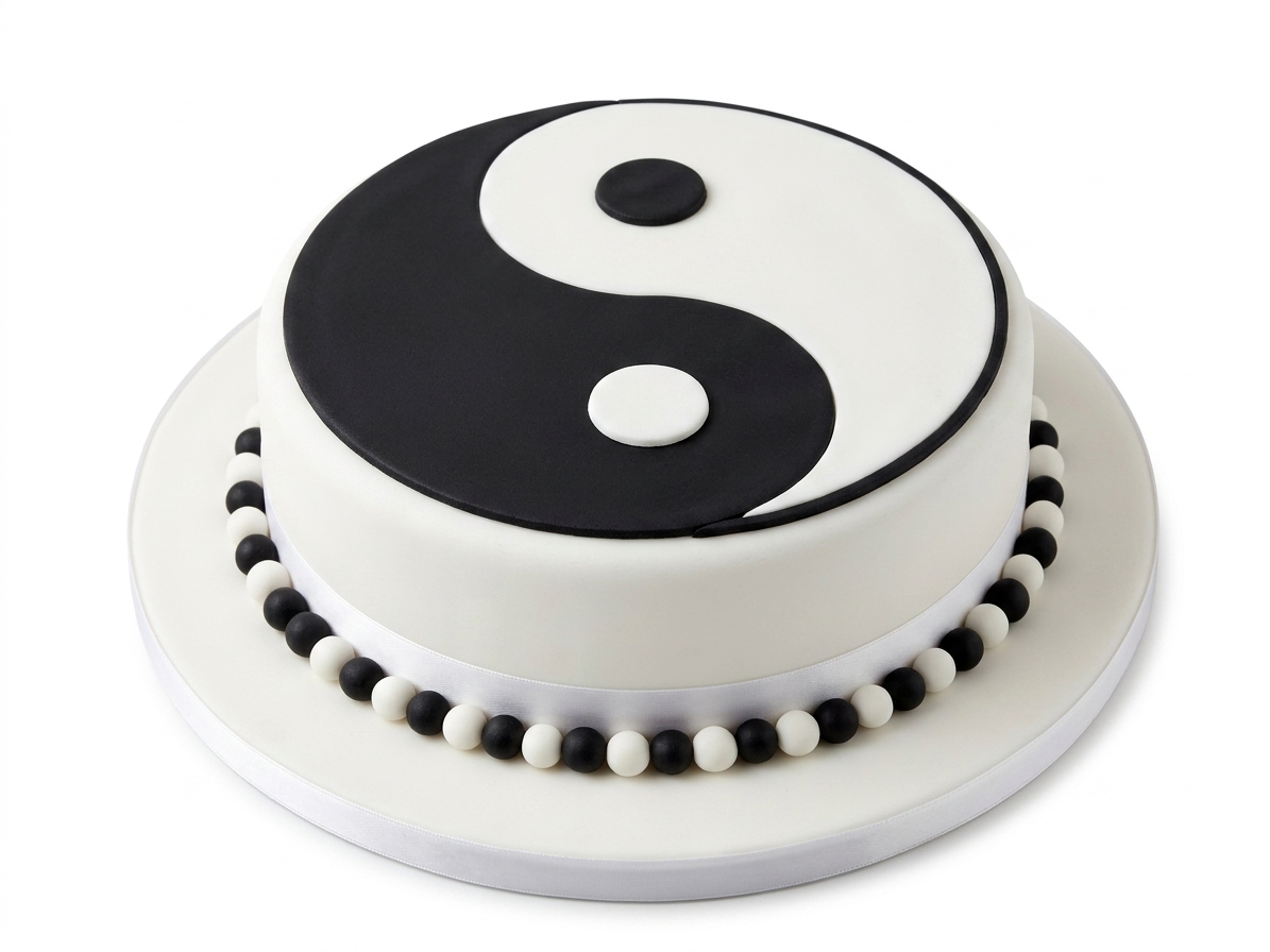 Yin and Yang Birthday Cake