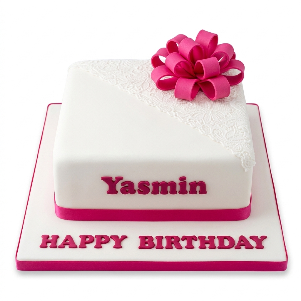 Elegant Bow Birthday Cake For Her