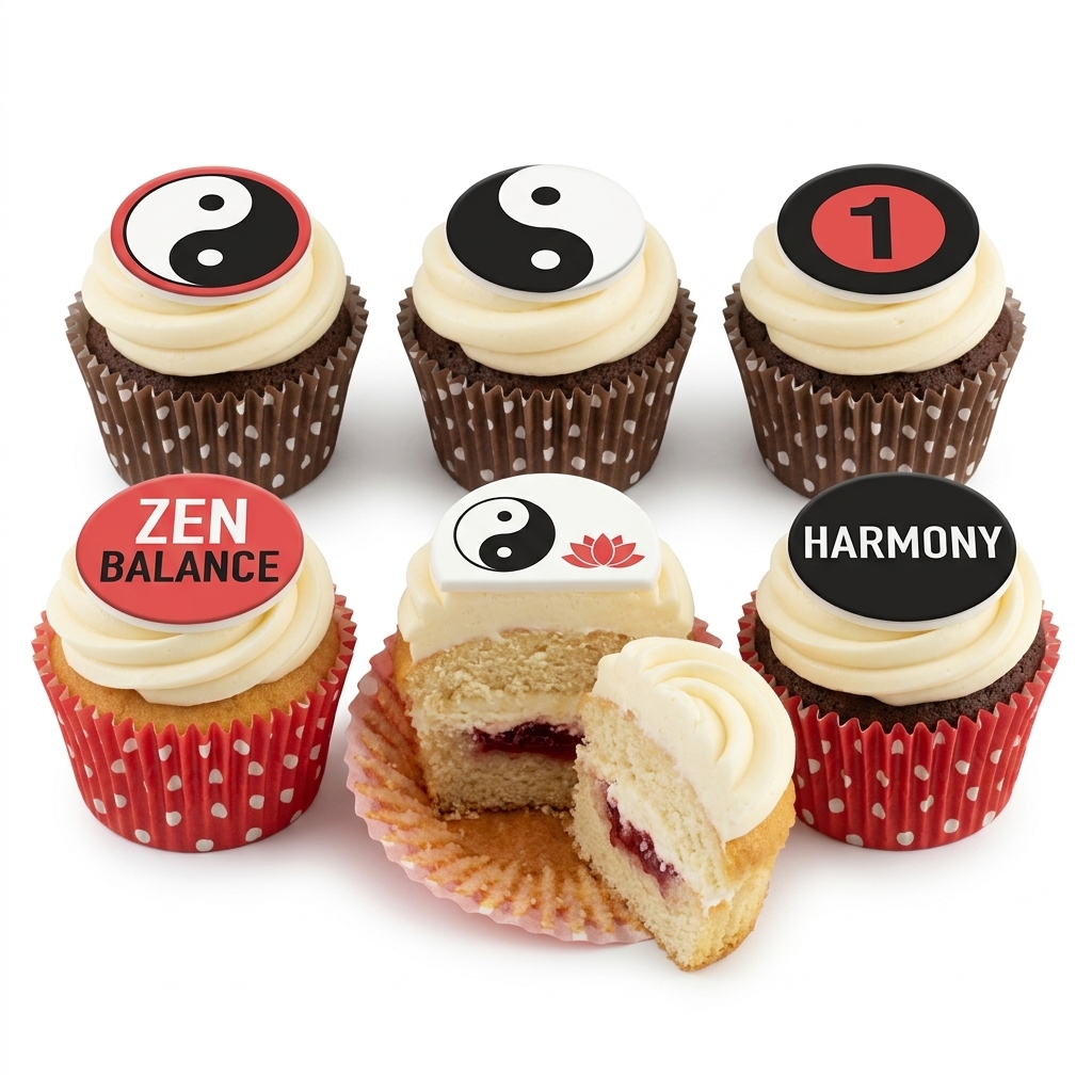 Zen Balance & Harmony Birthday Cupcakes