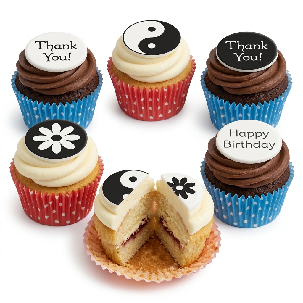 Custom Topper Birthday & Celebration Cupcakes