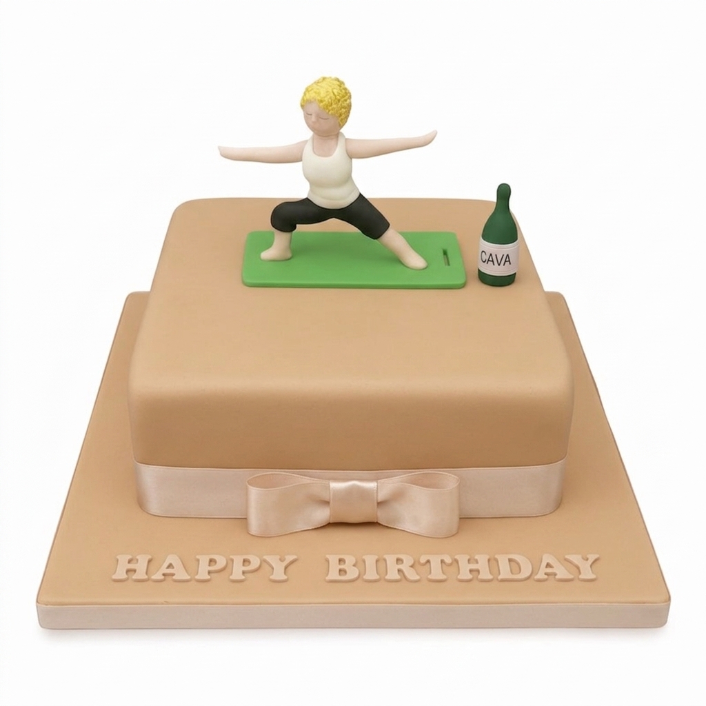 Yoga Birthday Cake for Her