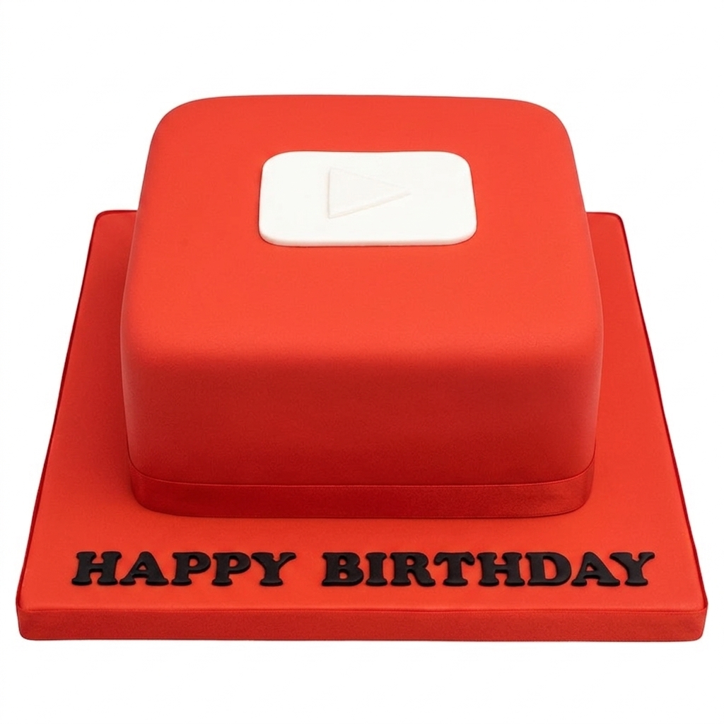 YouTube Play Button Birthday Cake
