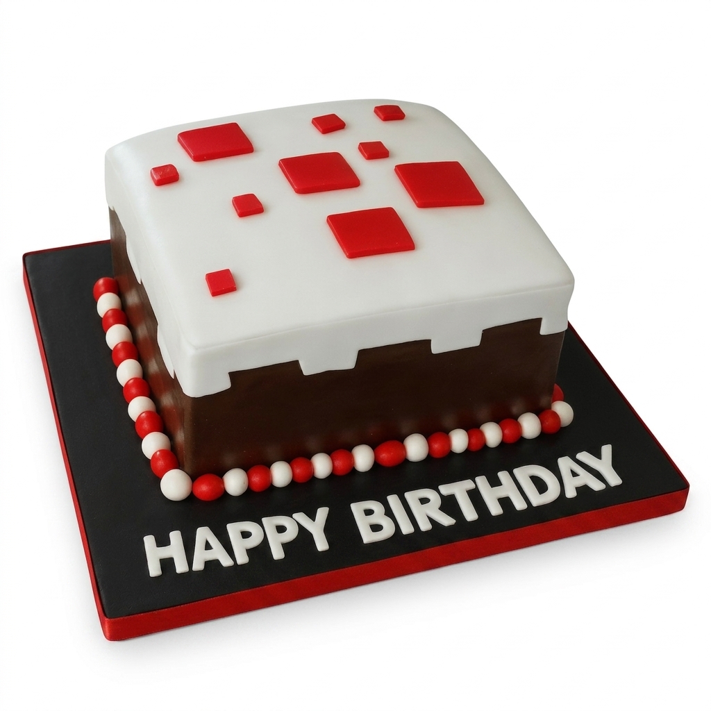 Pixel Theme Birthday Cake