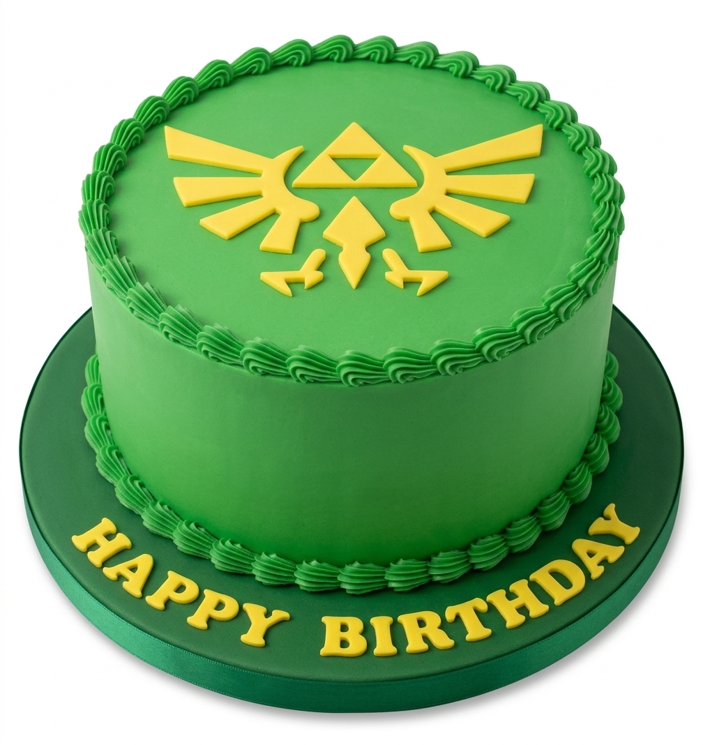 Zelda Triforce Birthday Cake