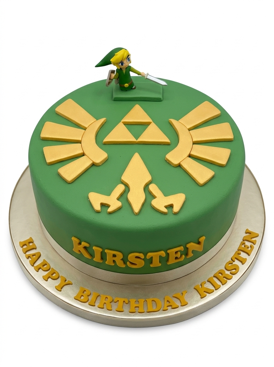 Legend of Zelda Themed Birthday Cake