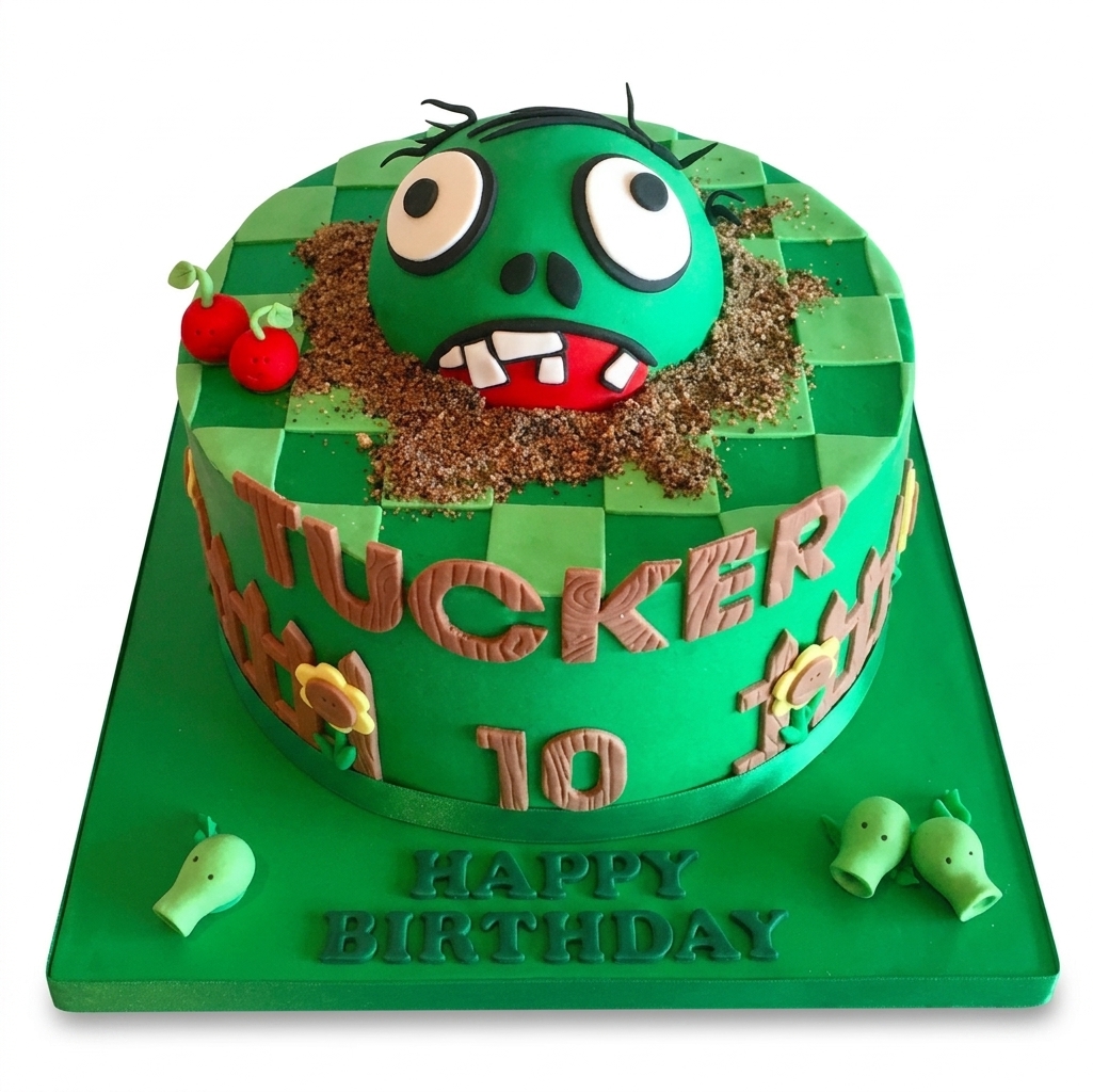Plants vs Zombies Birthday Cake